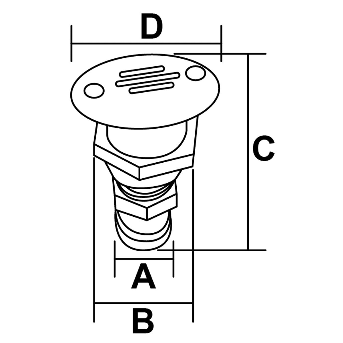 Trem Gerade Ovale Tankentlüftung
