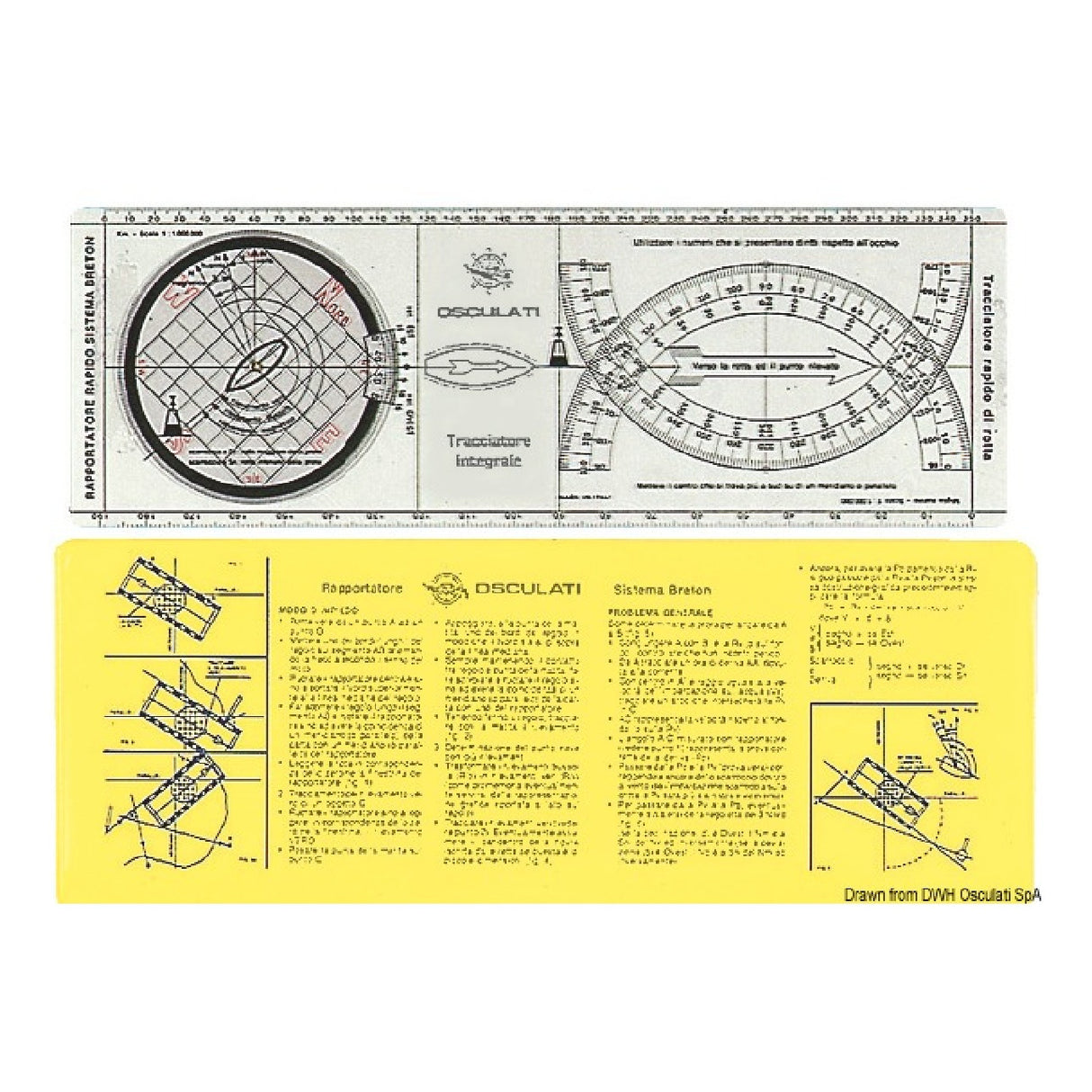 Osculati Regolo-rapportatore Tracciatore Integrale 26.142.85
