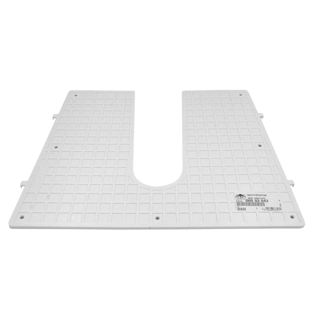 Trem Knurled plastic stern protector plate White dimensions mm 450x360