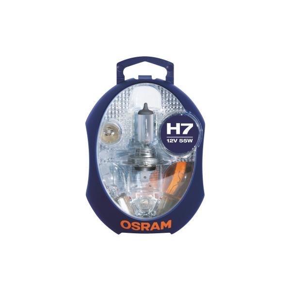 Osram 12V Glühlampen-Set, Ersatzlampen 12V - 1 Stück - Kunststoffbox - H7