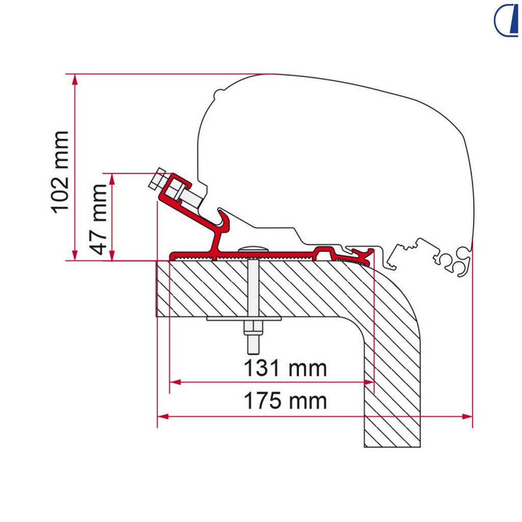 Fiamma Adattatore staffa 450 cm per tendalino F80