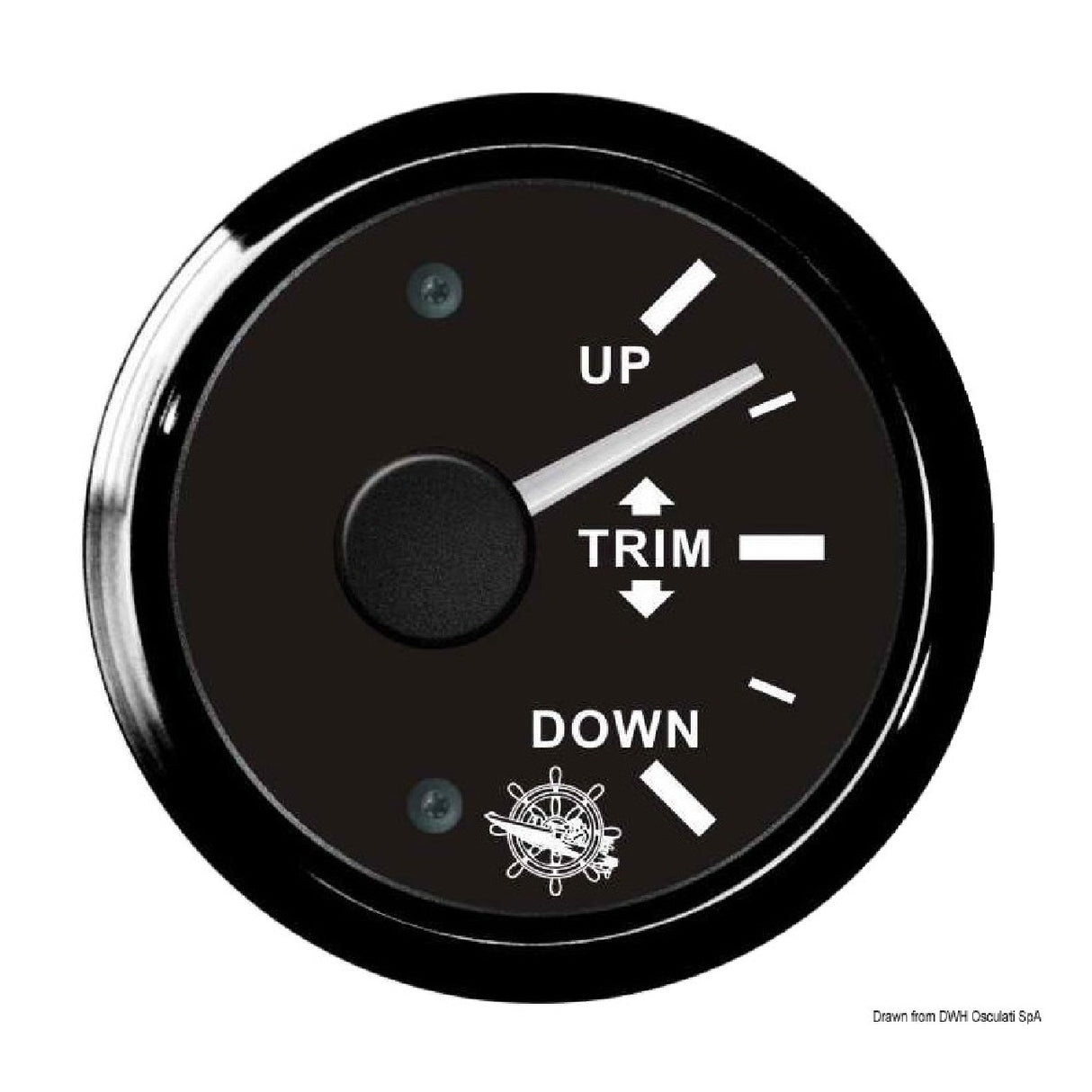 Osculati Trimmanzeige 0/190 Ohm schwarz/schwarz 27.320.20
