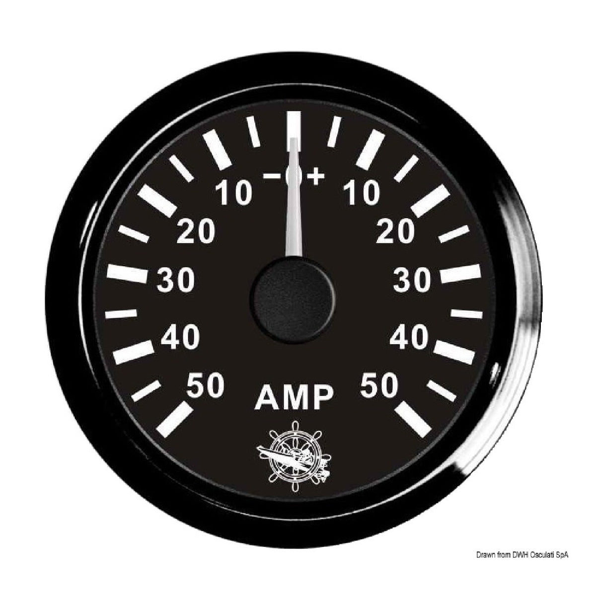 Osculati Amperometro con shunt 50 A nero/nera 27.320.23