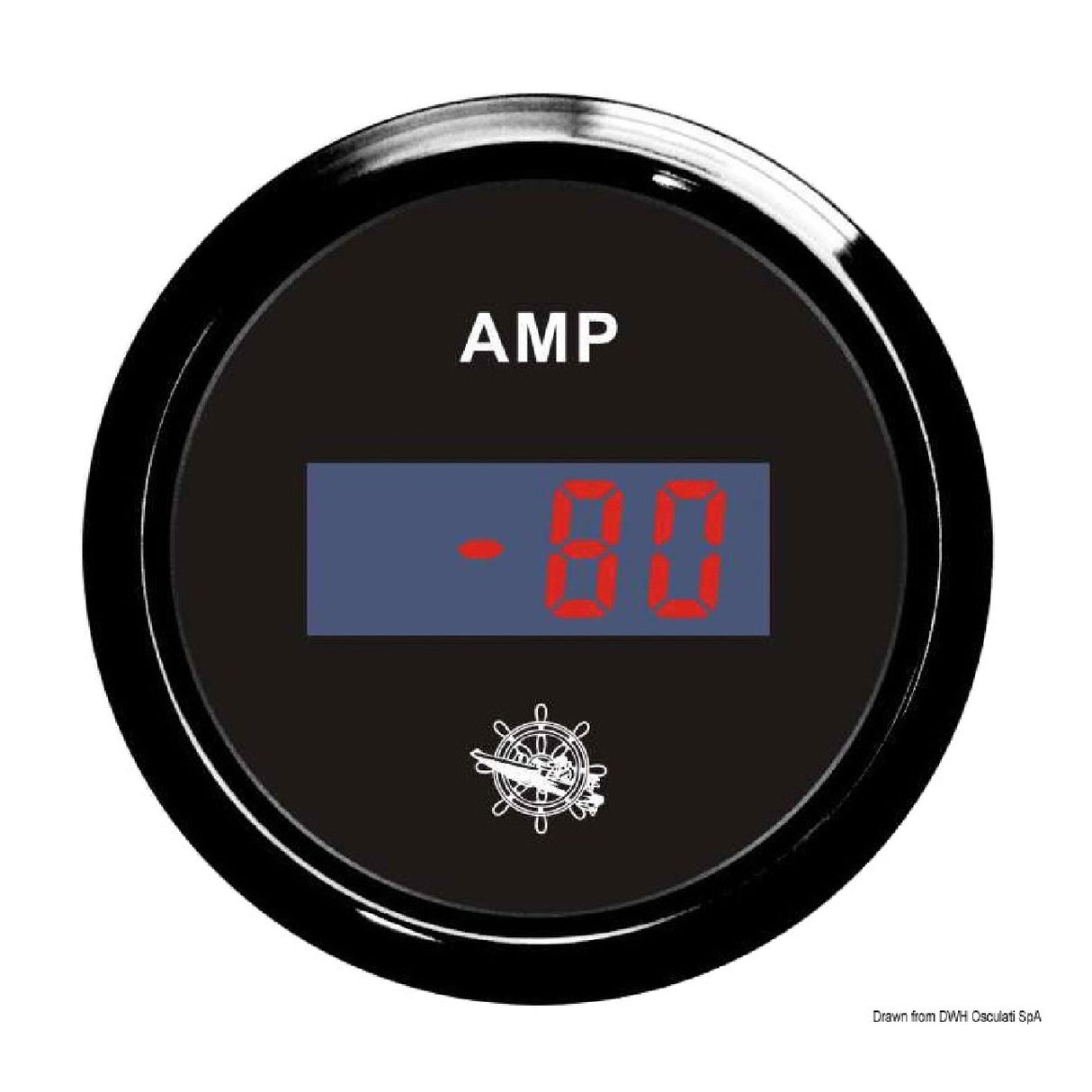 Osculati Digital ammeter with black/black shunt 27.320.44