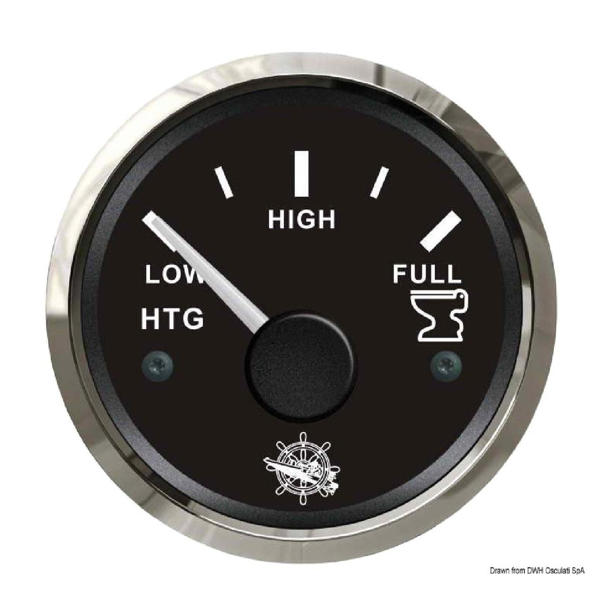 Indicador de aguas residuales Osculati 10/180 ohm negro/brillante 27.321.05