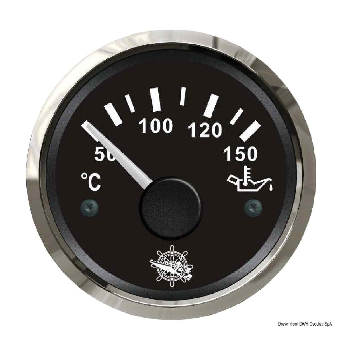 Osculati Oil temperature indicator 50/150 black/glossy 27.321.09