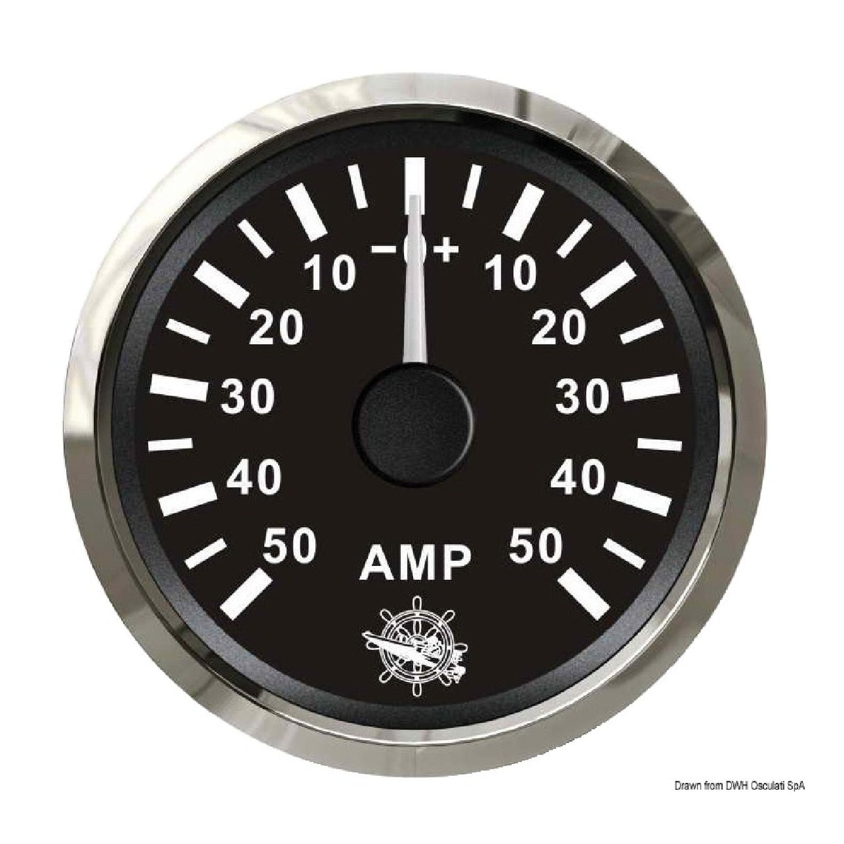 Osculati Amperemeter mit Shunt 50 A schwarz/glänzend 27.321.23