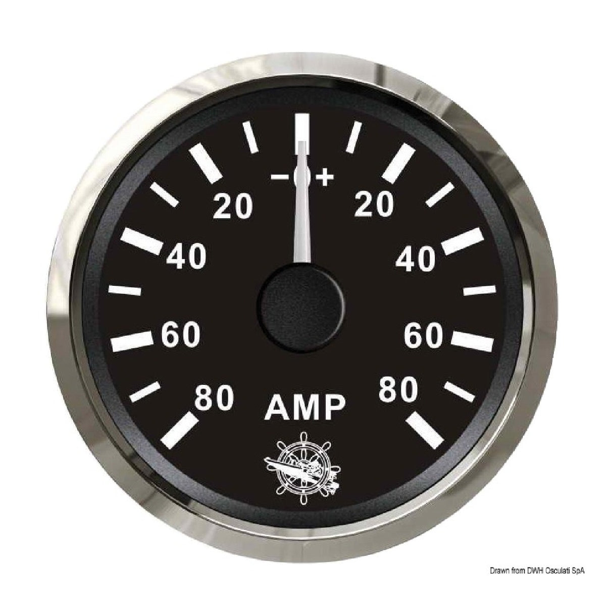 Osculati Amperemeter mit Shunt 80 A schwarz/glänzend 27.321.24