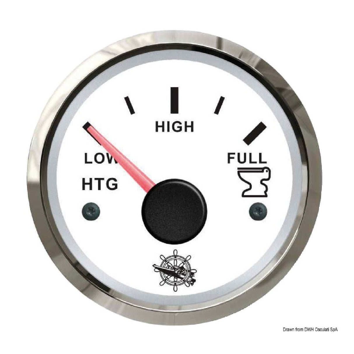 Indicador de aguas residuales Osculati 10/180 ohm blanco/brillante 27.322.05