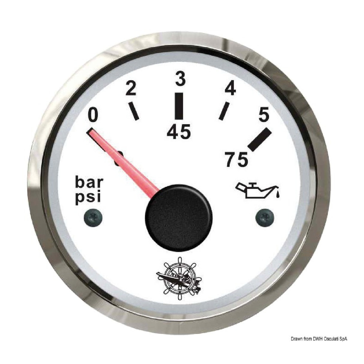 Osculati Indicatore pressione olio 0-5 bar bianco/lucida 27.322.10