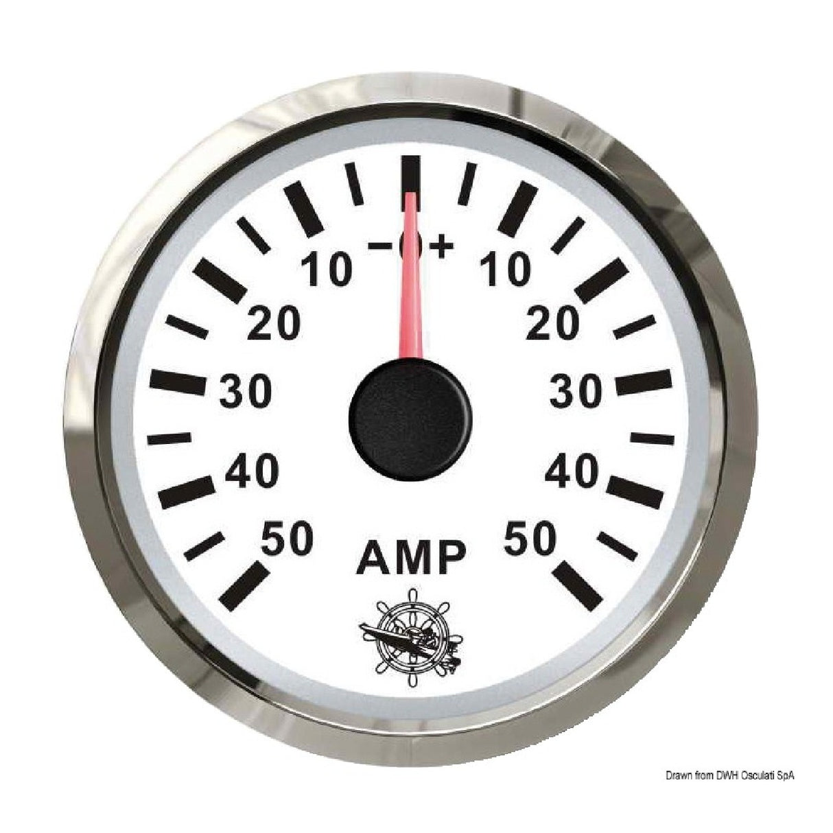 Osculati Ammeter with shunt 50 A white/glossy 27.322.23