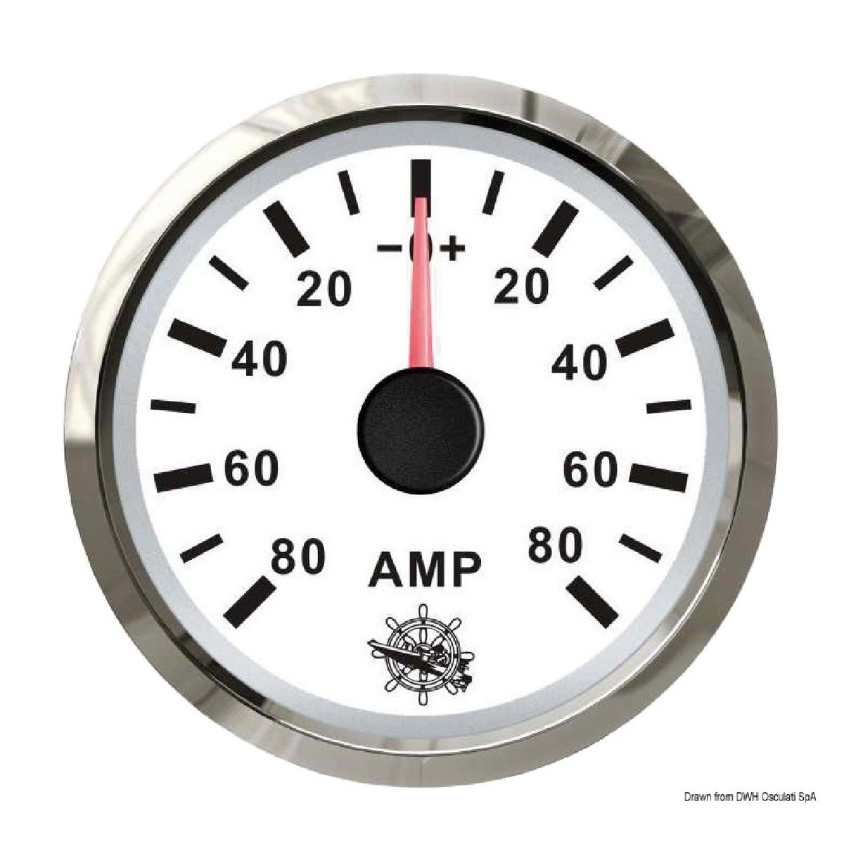 Osculati Amperemeter mit Shunt 80 A weiß/glänzend 27.322.24