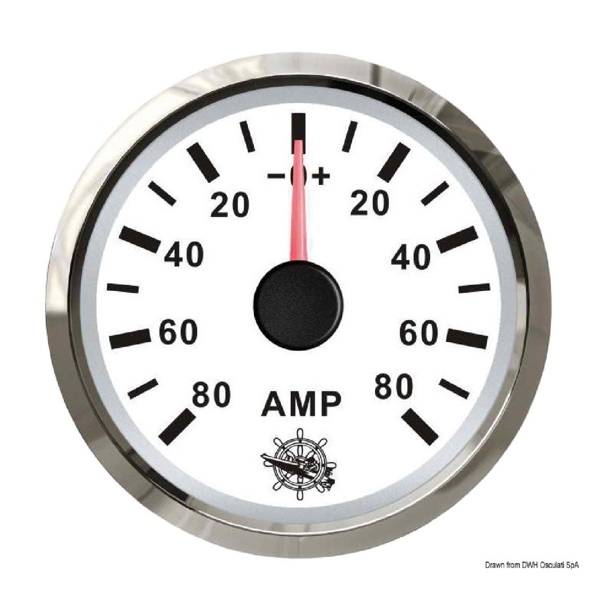 Osculati Ammeter with shunt 80 A white/glossy 27.322.24