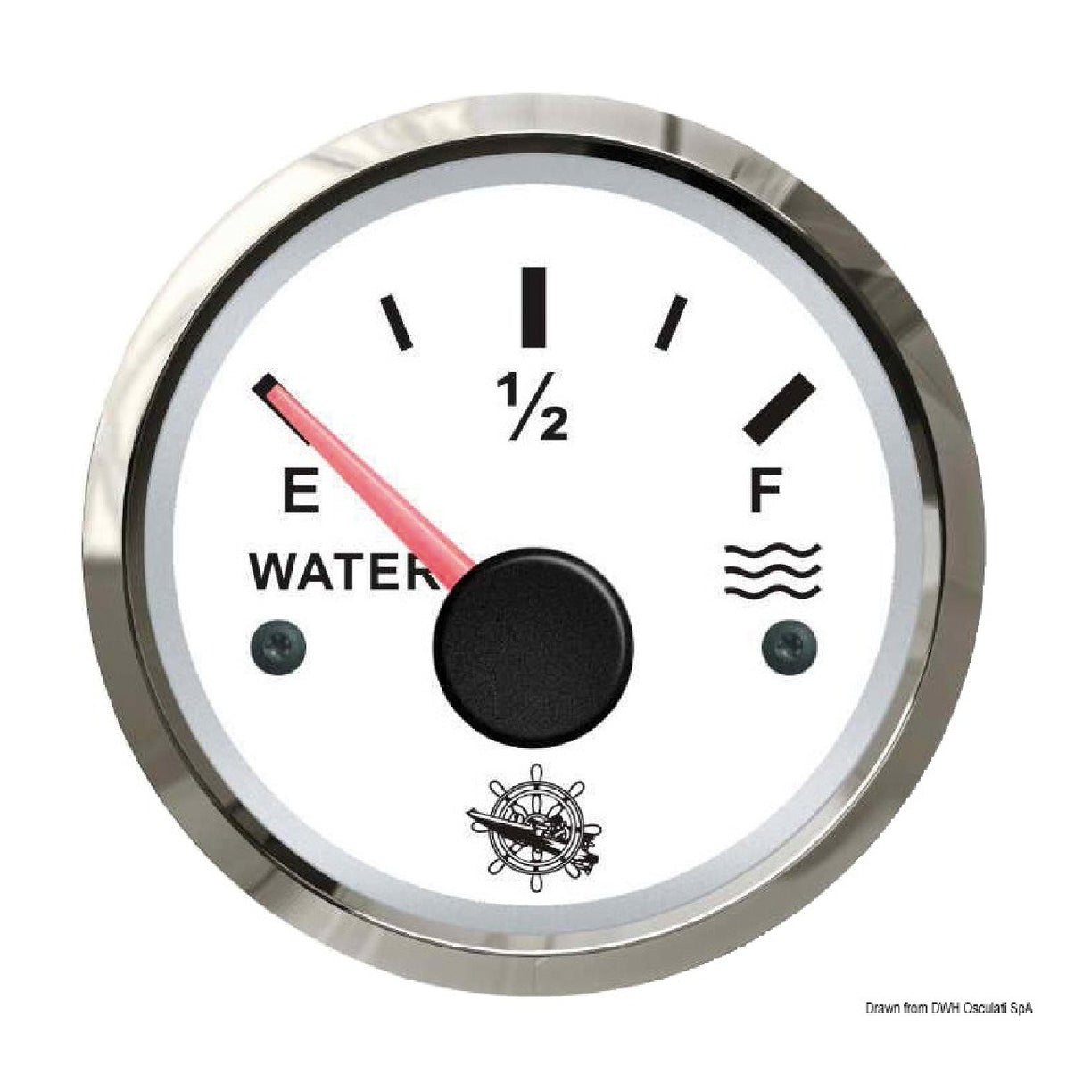 Indicador de nivel de agua Osculati 10-180 ohm blanco/brillante 27.322.29