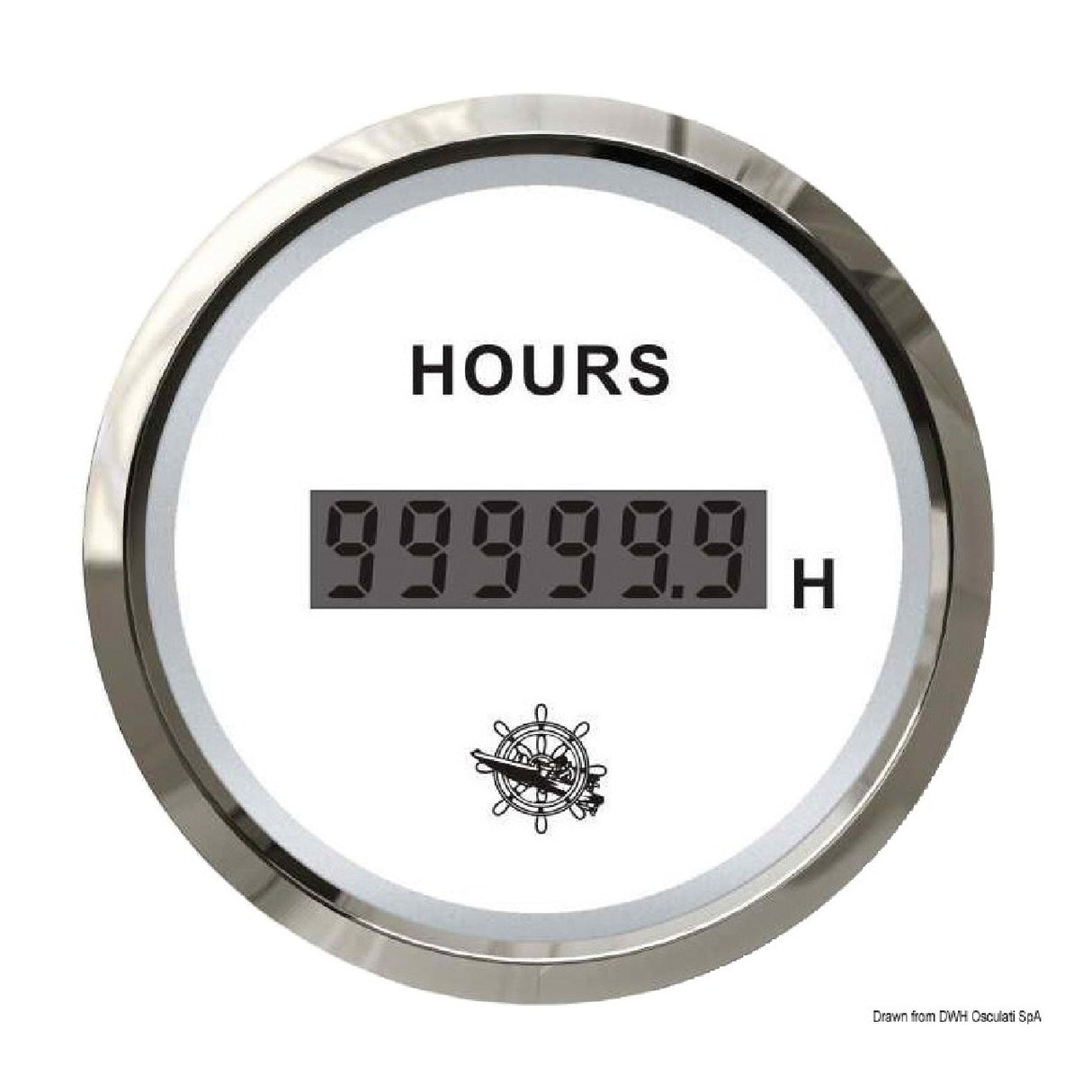 Osculati Contaore digitale bianco/lucida 27.322.36