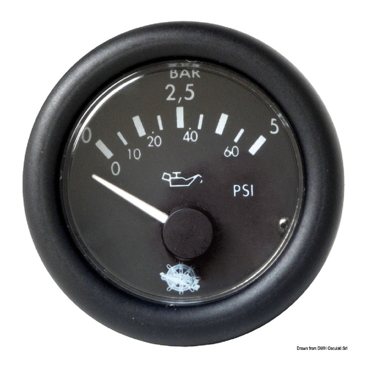 Osculati Öldruckregler GUARDIAN 5-10 Bar Schwarz 24 V 27.430.01