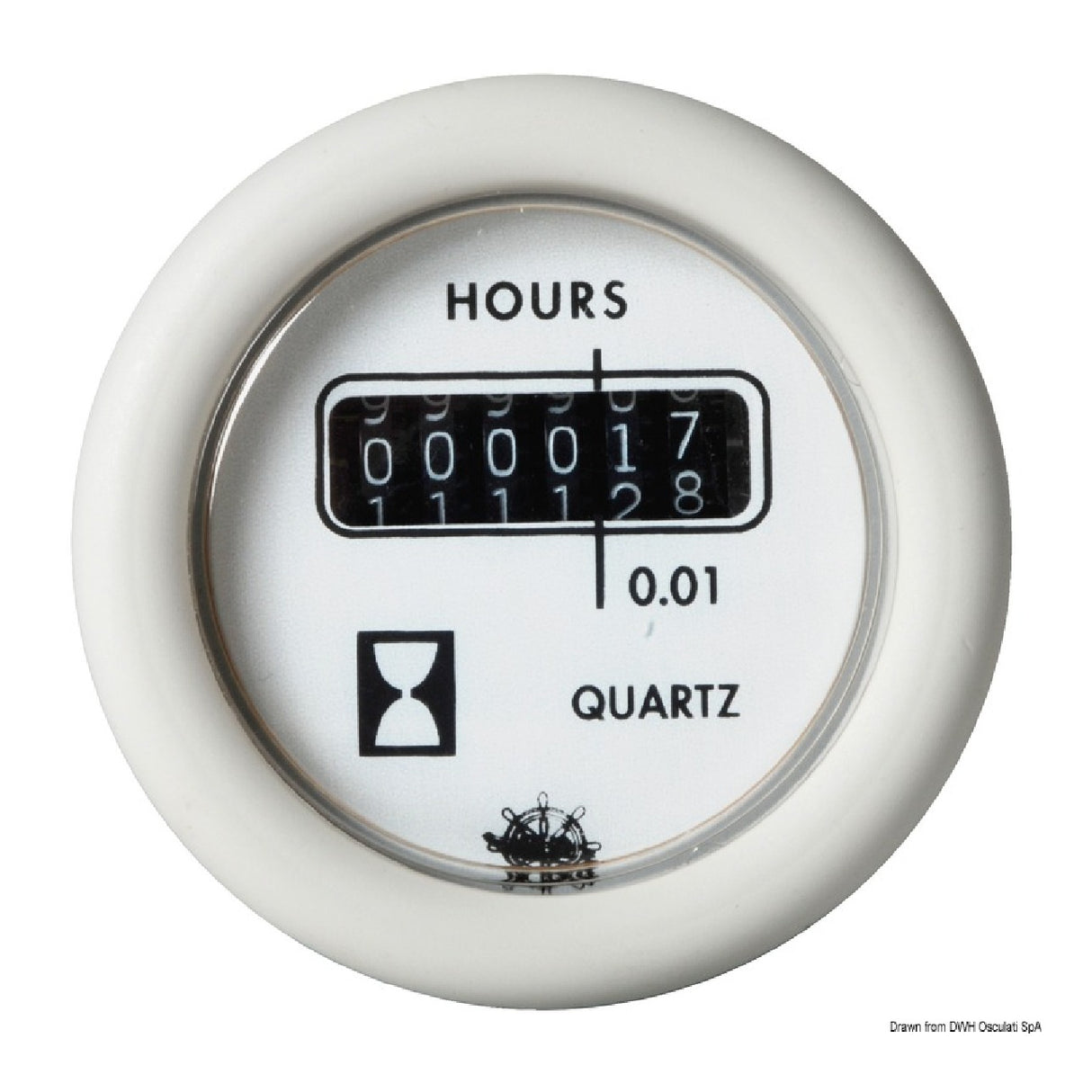 Contador de horas Osculati GUARDIAN 12-24 V blanco 27.534.01