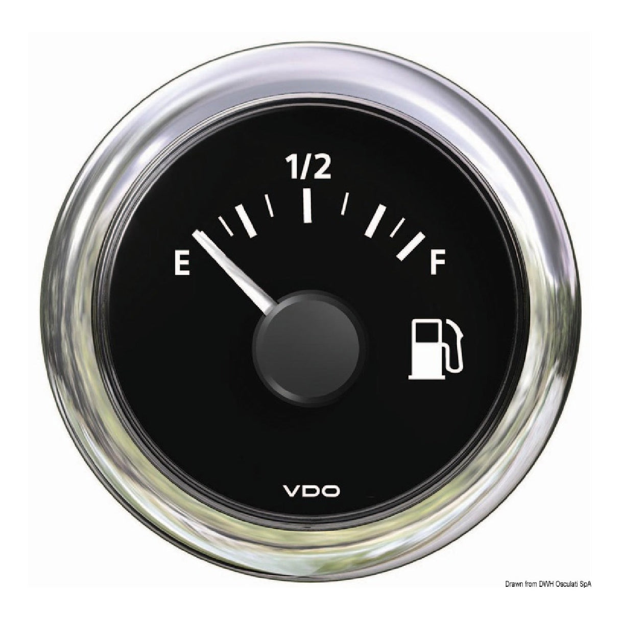 Indicador de nivel de combustible marino VDO 10/180 ohmios negro