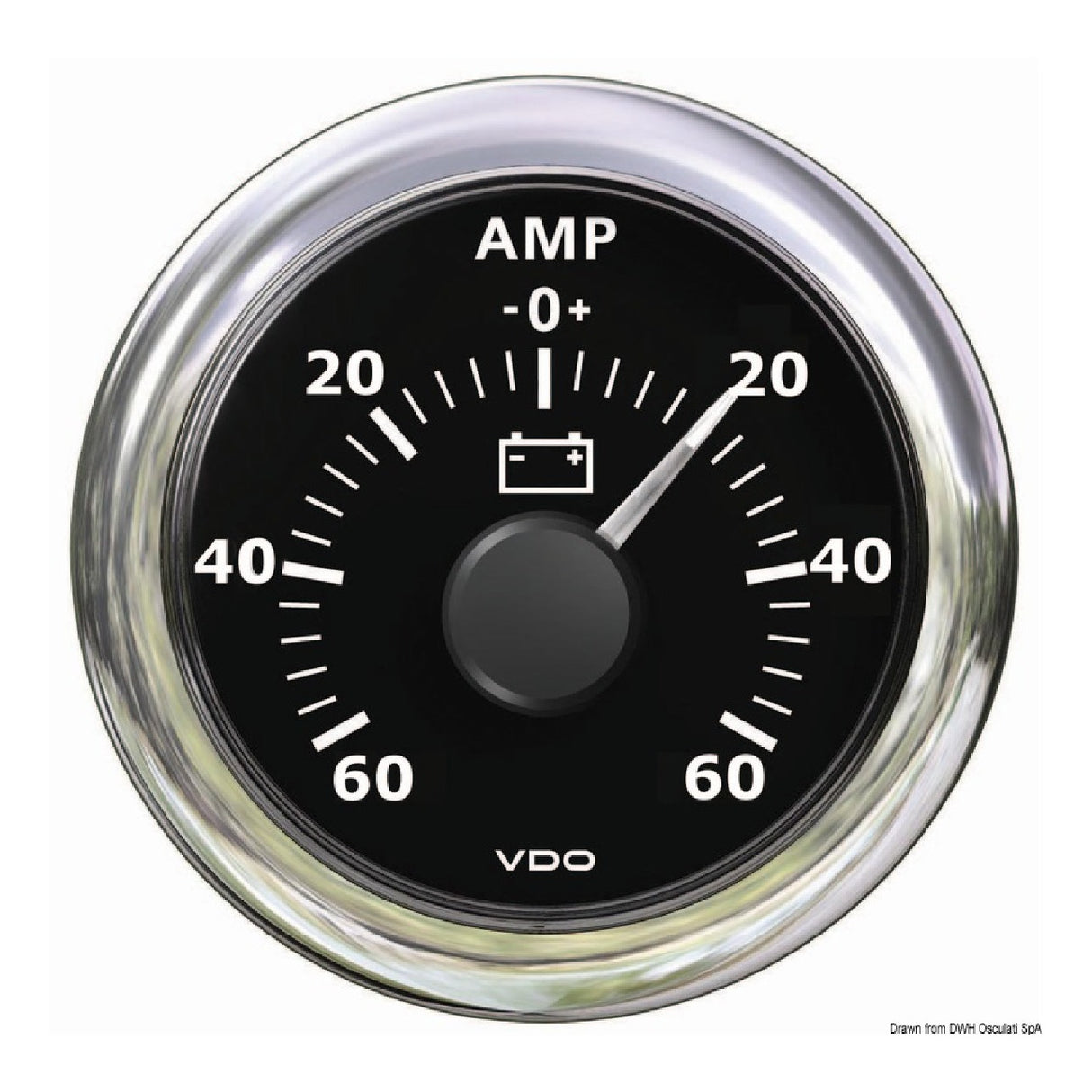 VDO Marine Ammeter -60 A +60 A Black