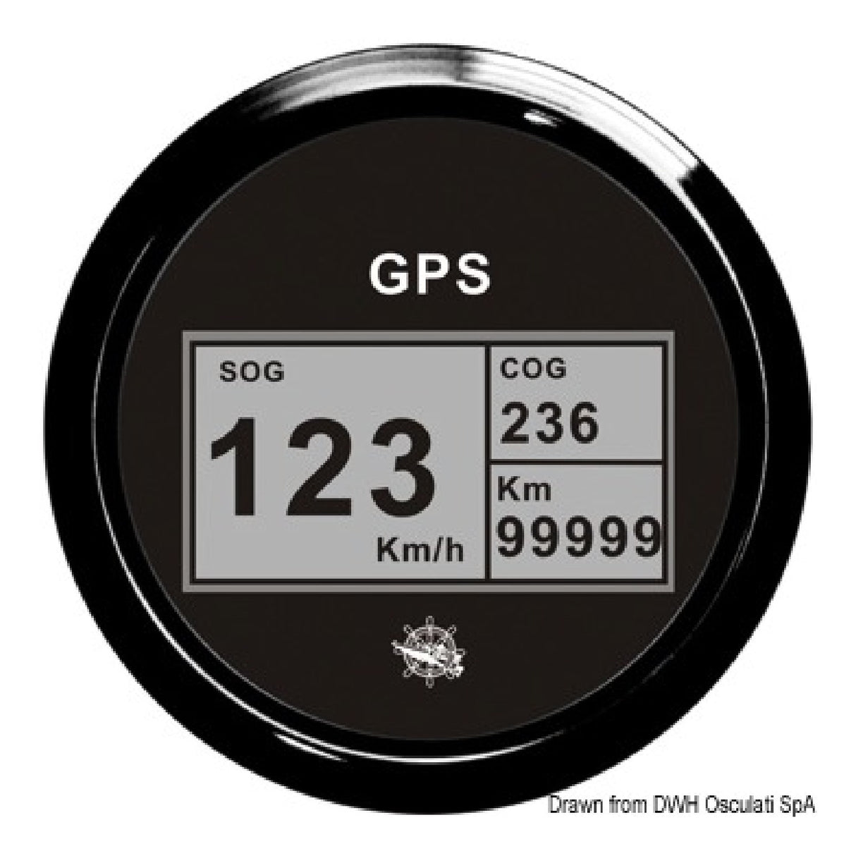 Corredera Osculati con brújula y totalizador GPS 27.781.01