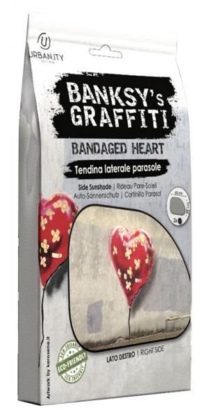 Banksy'S Graffity Tendina parasole laterale sagomata destra 68x38 cm