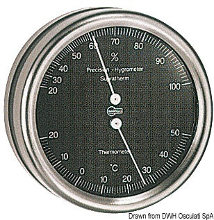 Barigo Orion Thermo-/Hygrometer, schwarzes Zifferblatt