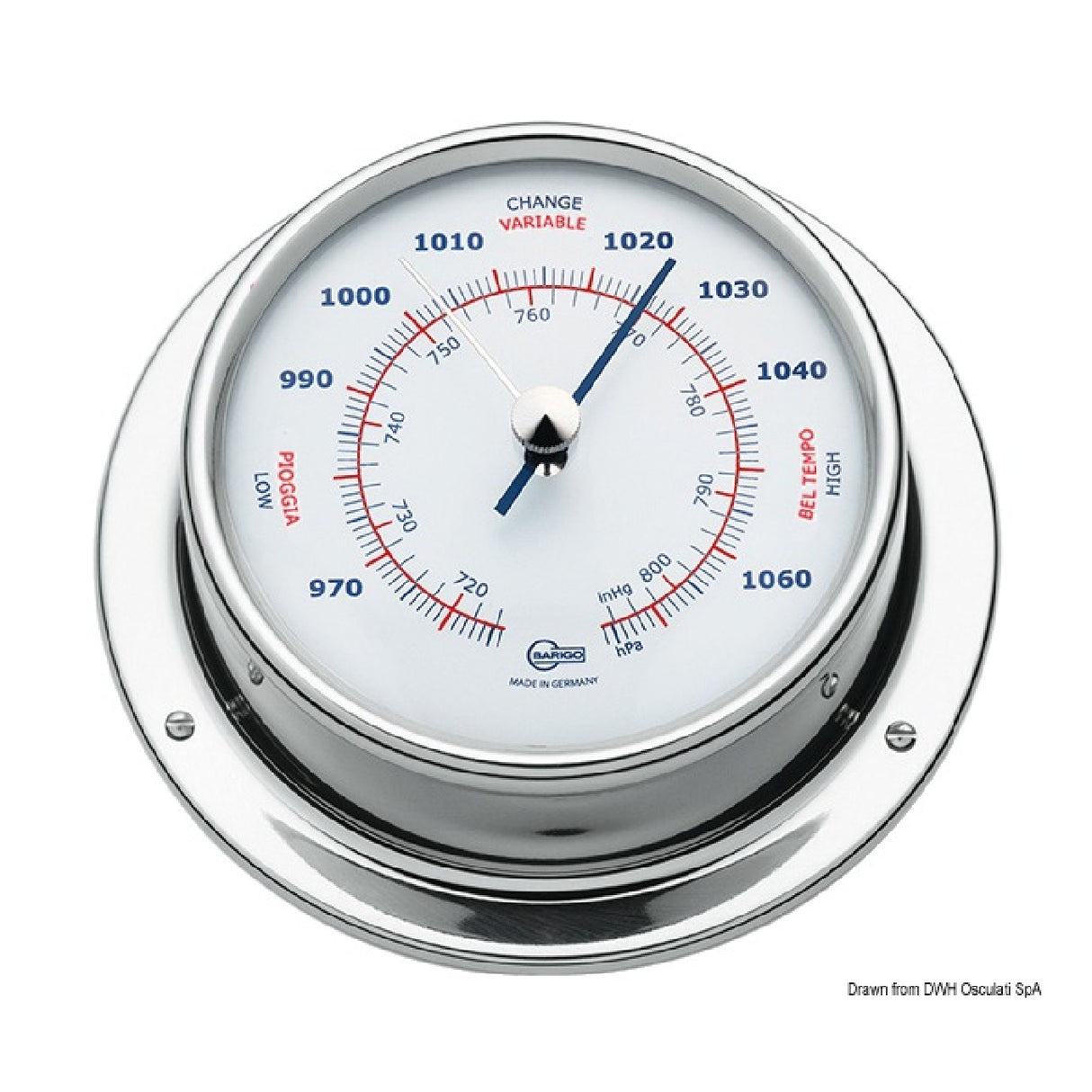 Barigo Barometro Sky lucido/bianco