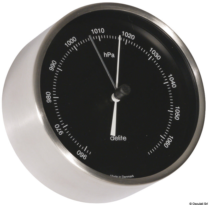 Vion Clausen Barometer, Edelstahl satiniert/Schwarz
