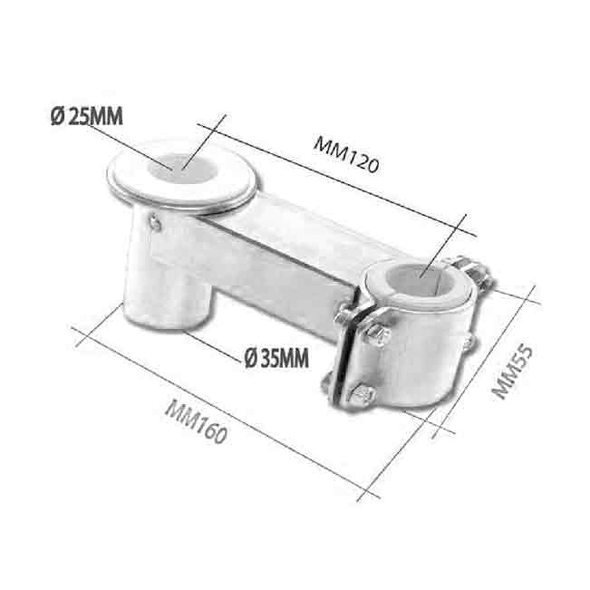 Trem Support walkway to pulpit Tube d. mm 22-25 Tube d. mm 22-25
