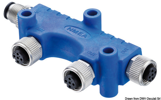 Osculati Conector NMEA 2000 de 2 vías 4 Amperios 60V 29.363.04