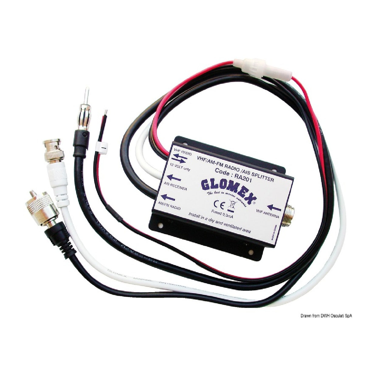 Divisor de radio Glomex RA201
