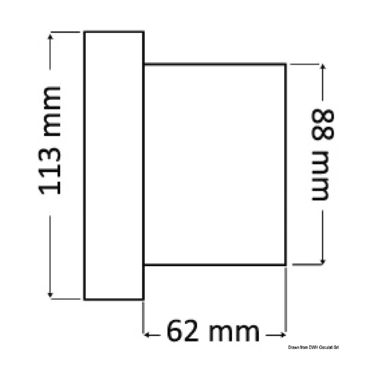 Osculati Cavo ausiliare USB-AUX con frontalino stagno 29.530.08