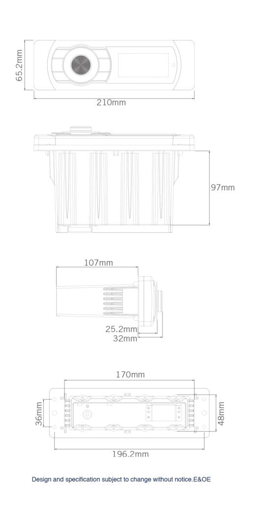 Radio stereo nautico stagno impermeabile AQUATIC AV MP6 Bluetooth/USB/MP3/AM/FM/DAB Barca - Gommone - SPA - ESTERNI