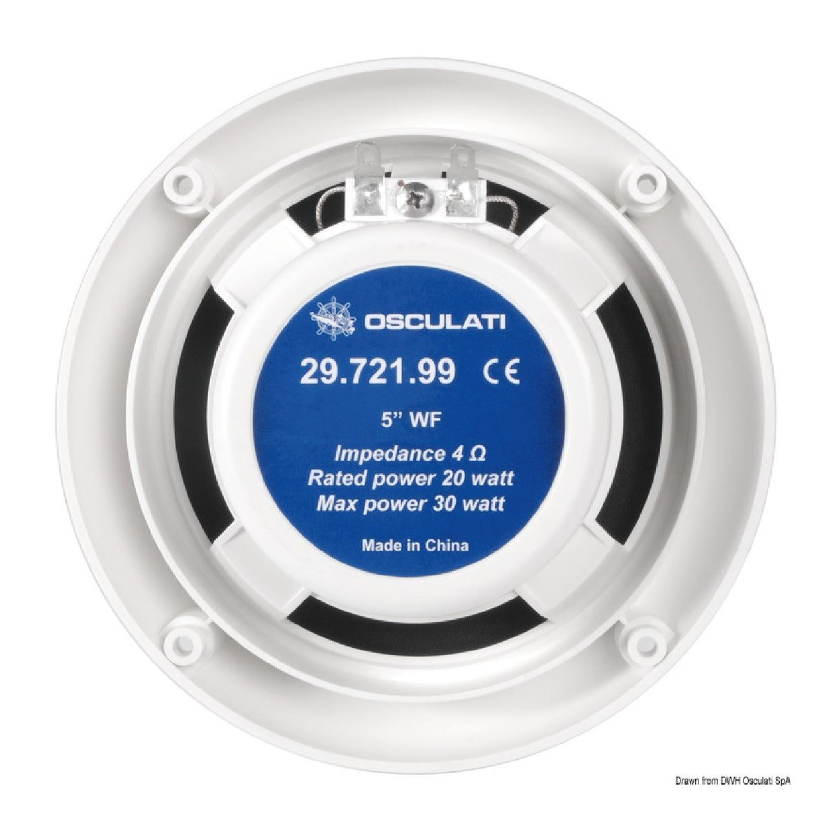 Osculati Zwei-Wege-Stereolautsprecher, schlanke Ausführung, Tiefe 23 mm 29.721.98