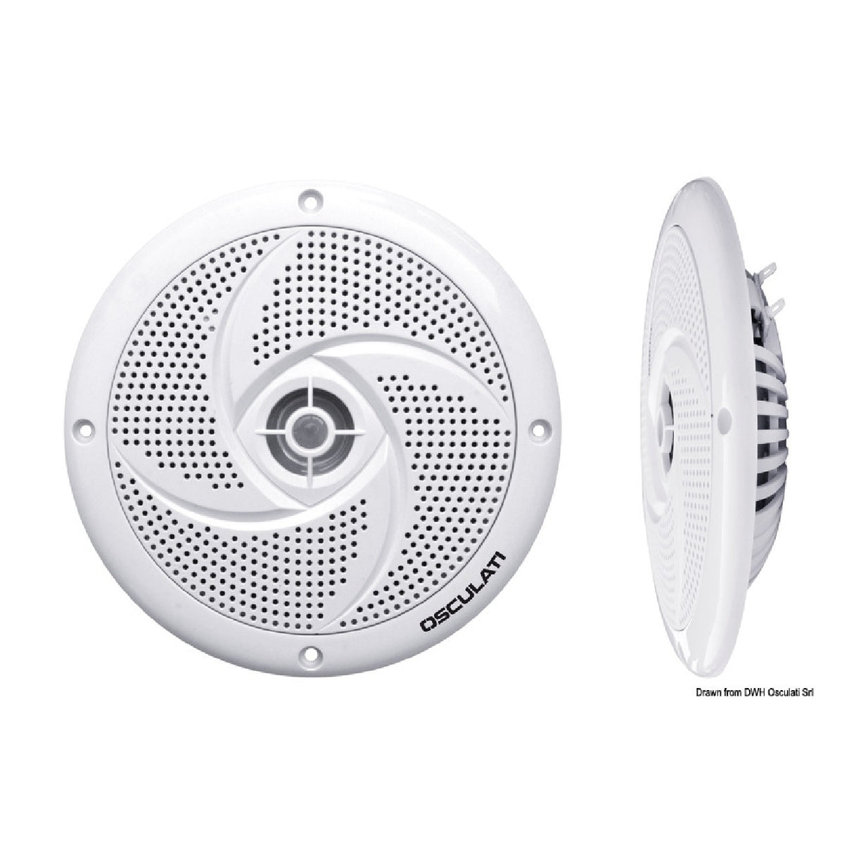 Osculati Casse stereo ultra piatte a doppio cono 29.742.01 - AmerigoStore