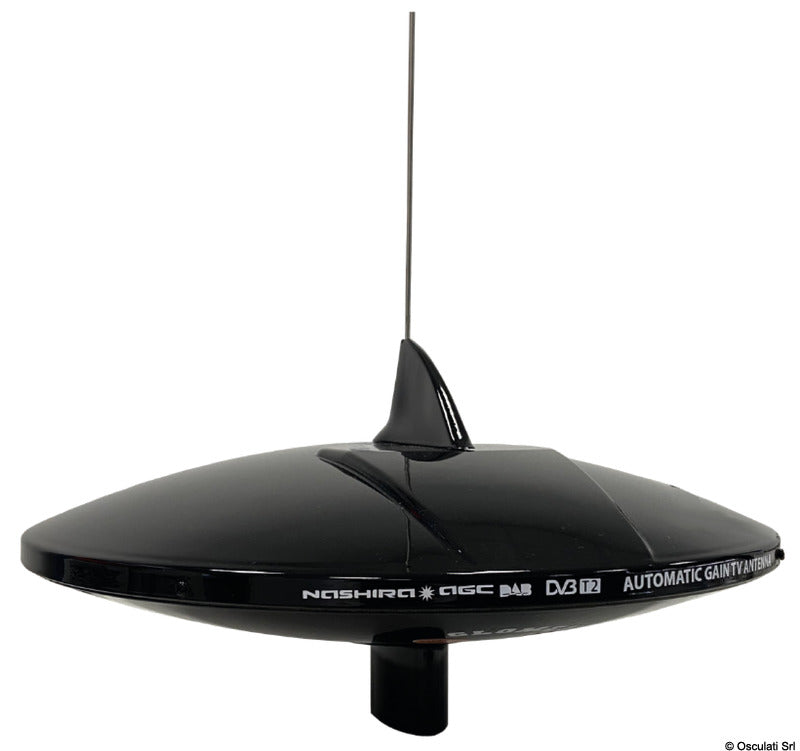 Antena de TV Glomex Nashira AGC/DAB/AM-FM negra