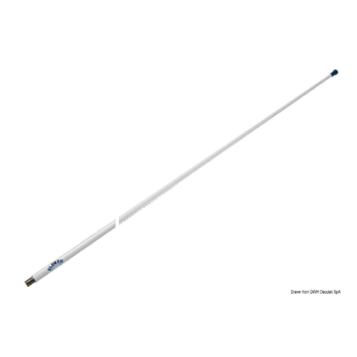 Glomex VHF-Antenne, Glomeasy-Leinen, Fiberglas-Segel-/Motoranschluss, 1,20 m