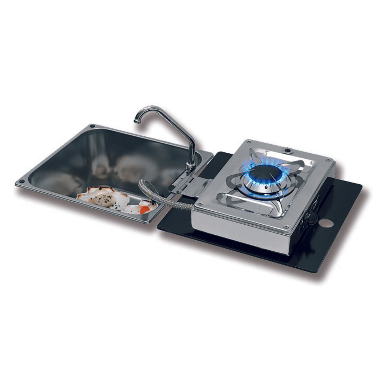Can Hinged Flip-Up Cooktop in Sink Burners Model LC1710