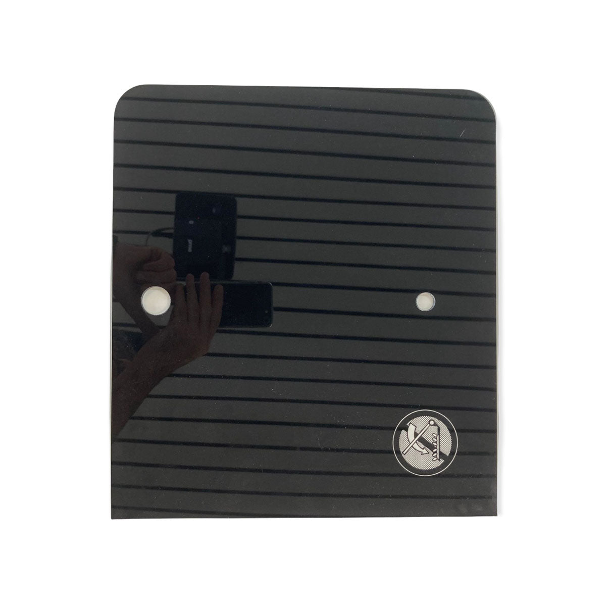 Can Coperchio in vetro nero sinistro