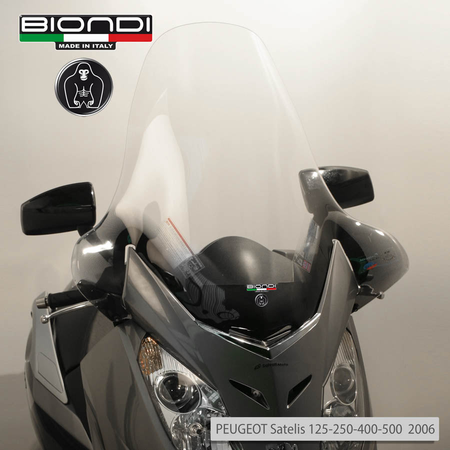 Biondi Club Parabrezza Trasparente Peugeot Satelis 125-500 cc 2006-2013