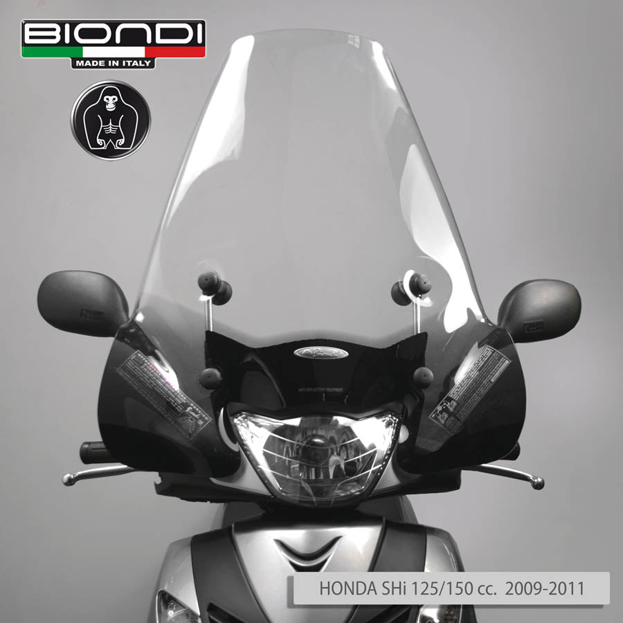Biondi Parabrezza Pro Honda SHi 125/150 2009-2011 Trasparente con Attacchi