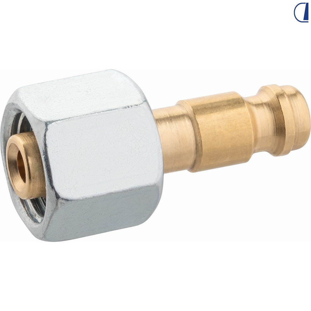 GOK Nipplo per innesto rapido gas 5 bar filetto maschio 1/4" RST8