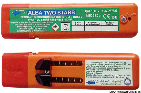 Osculati ALBA Señal de socorro de 2 estrellas 30.118.00