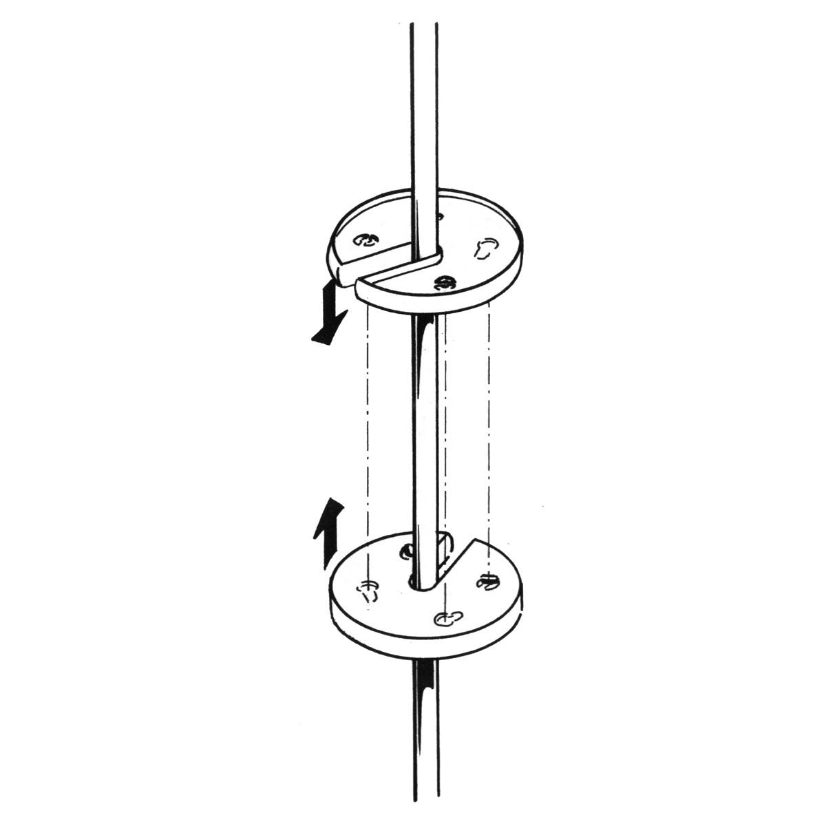 Trem Sailguard rotelle di protezione per vele d. mm 70 - 2 kit