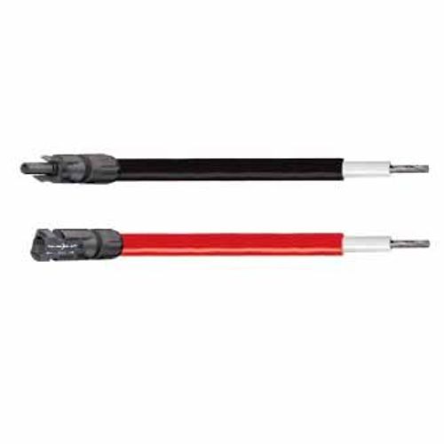 Uniteck Solarkabel 4 mm² - 2 x 1 m - Solarstecker - Schwarz + Rot UNICABLE 411 BR