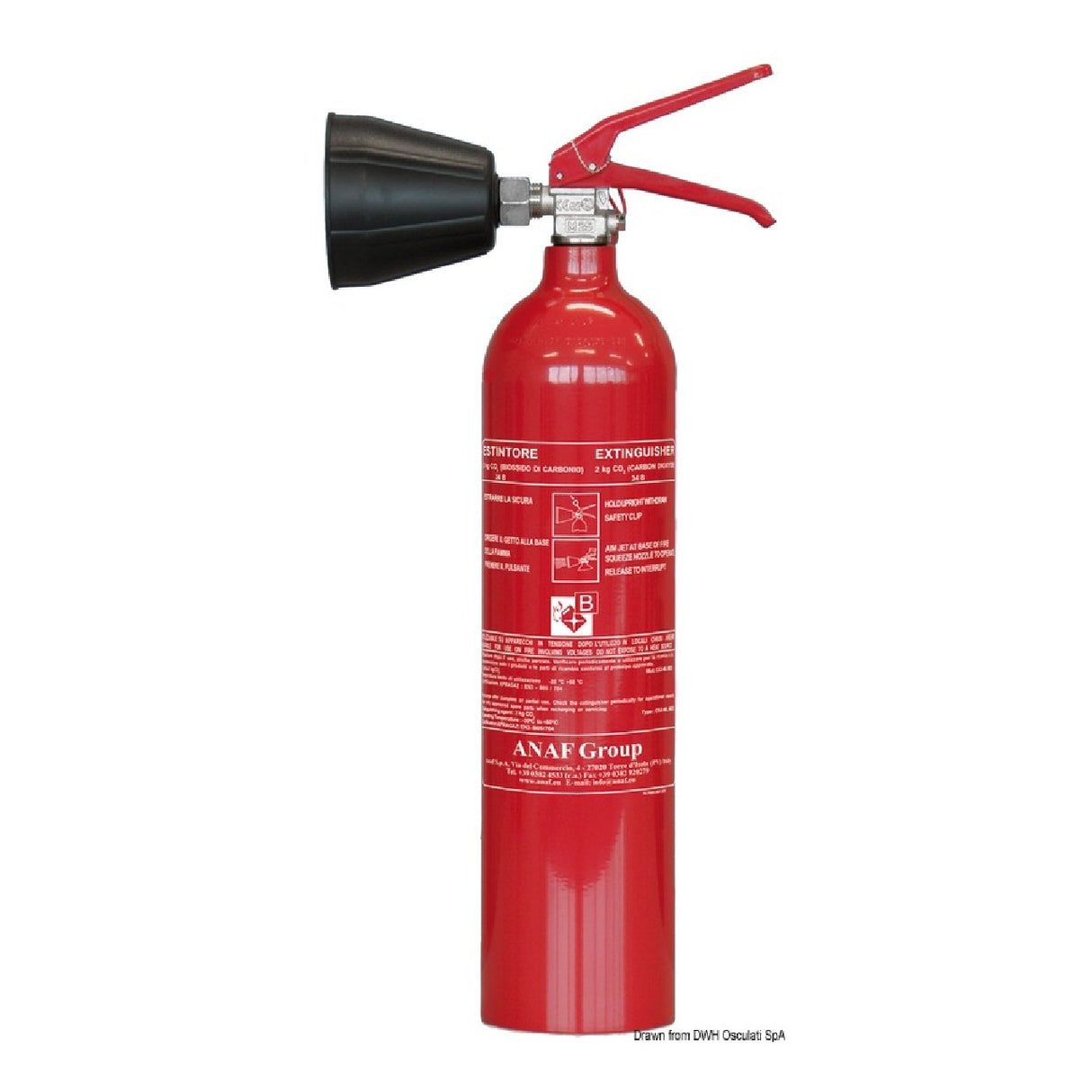 Anaf Antincendi MED Solas approved CO2 fire extinguisher