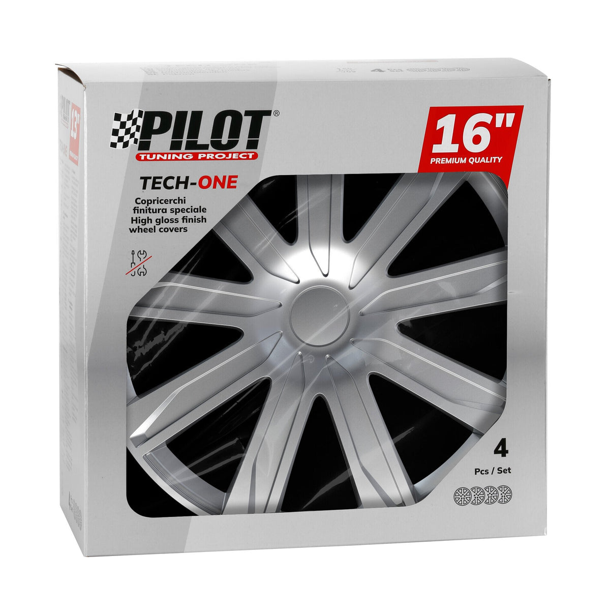 Pilot Raze Silver - Set 4 copricerchi - 16"