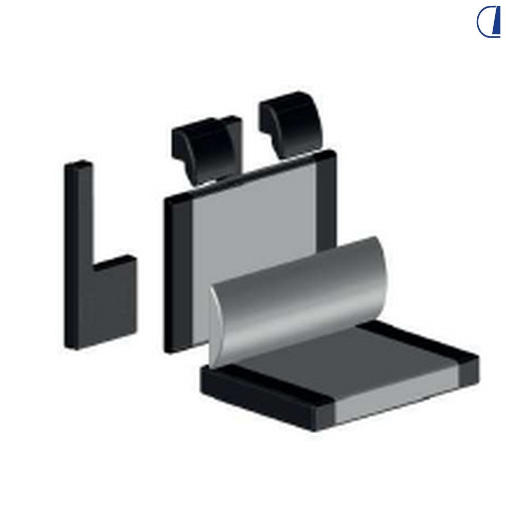Di-Tec Kit cuscineria Smart-Seat con poggiatesta 690x650 mm tessuto nero melange