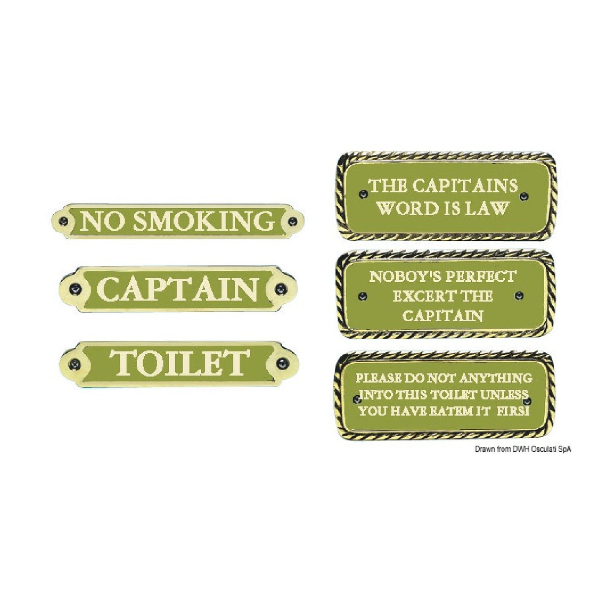 Osculati Targhetta OLD MARINA per locali di bordo 32.525.01