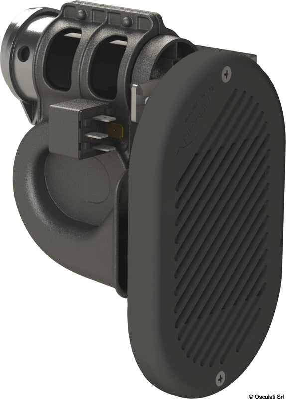 Marco HURRICANE Tromba Elettropneumatica da Incasso Nera 12 V
